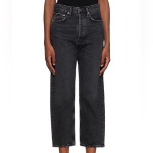 Like new AGOLDE Black 90's Crop Jeans